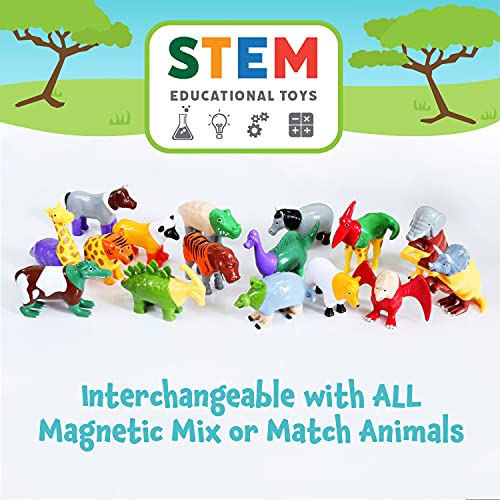 Mix or Match Jungle Animals Toy Play Set, 16 Pieces Pricepulse