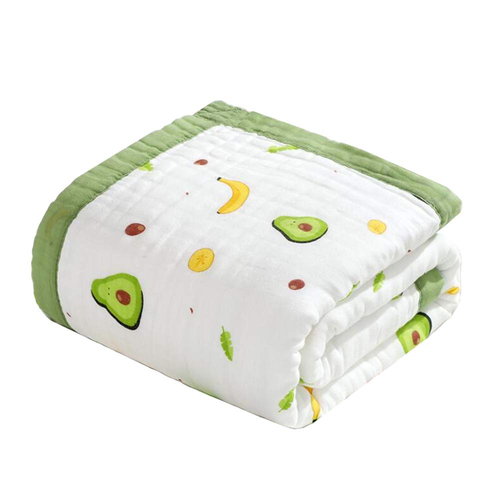 Eyands 6 Layer Baby Muslin Swaddle Blanket,43.3 x 43.3Inch Soft Cotton Baby Nursery Blankets,Cute Receiving Blanket for Gift