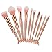 Mengyasi 10Pcs Unique Mermaid Makeup Brush Set Synthetic Kabuki Cosmetics Brush Kits
