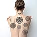 Tattify Assorted Mandala Temporary Tattoos - Ascension (Complete Set of 16 Tattoos - 2 of each Style) - Individual Styles Available - Fashionable Temporary Tattoos …