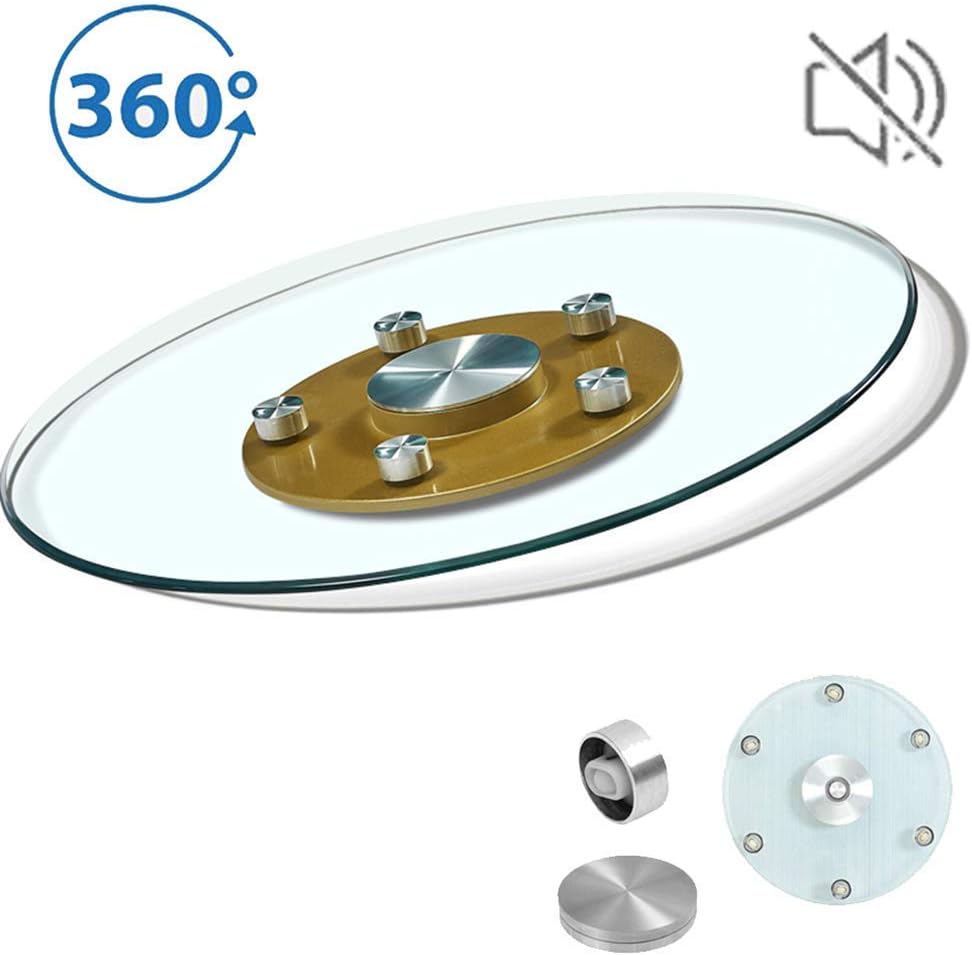 TCYLZ Lazy Susan 24" Glass Lazy Susan Turntable Turntable 360 Deg