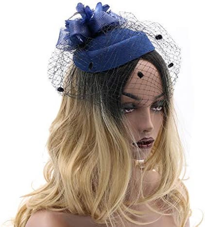 Women Fascinators Hats Hair Clip Tea Party Hat Cocktail Kentucky Derby Wedding Party Head Wear Mesh Feather Headpieces