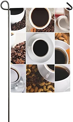 Weiheiwec 9 Coffee Mugs Collage With Almonds Cashews Beans Cinnamon Modern Composition Home Flag Garden Flag Demonstrations Flag Family Party Flag Match Flag 1218inch