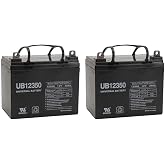 UPG UB12350 12V 35Ah Pride Victory AGM1234T Scooter Replacement Battery - 2 Pack