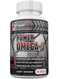 Power Omega-3 Fish Oil Optimum Strength | 1000mg 60ct Softgel Capsules | EPA 160mg DHA 120mg