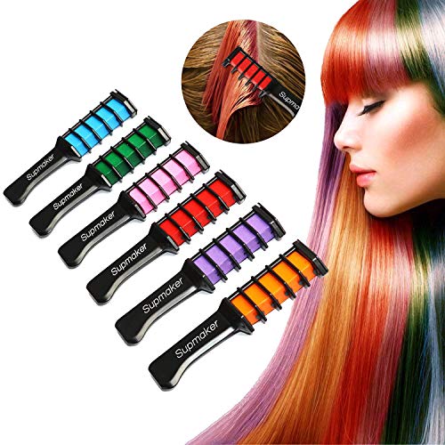 Supmaker Hair Chalk Comb Disposable Instant Hair Color Cream For