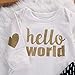 Newborn Baby Girl Boy Top Romper+Pants Leggings Hat Outfits Set (0-3 Months, White&Black)