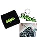 MOCO Motorcycle Large Black Fluid Brake Reservoir Sock Cover with Keychain, Key Ring,Fit for Kawasaki Ninja ZX-6R, ZX-9R, ZX-15R, ZX-12R, ZX-14R, ZX6-Black