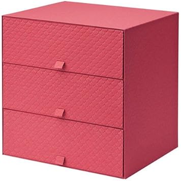 IKEA PALLRA Minikommode mit 3 Schubladen in rot; (31x26x31cm): Amazon