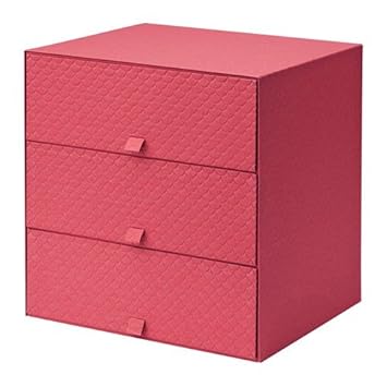 Ikea Pallra Mini Chest Of Drawers With 3 Drawers In Red 31x26x31