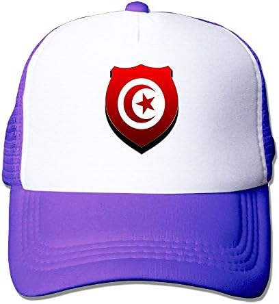 PJ090KA Custom Classic Unisex-Adult Flag Of Tunisia Travel Visor Cap Purple