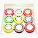 JVCC Mini Spike Tape Multi-Pack: 1/2 in. x 6 ft. / Assorted (Fluorescent Green, Fl. Orange, Fl. Pink, Fl. Yellow, Brown, Grey, Red, White, Yellow) / 9 rolls [9 rolls/pack]