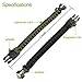 2PC Paracord Bracelet, Survival Gear Kit With Fire Starter, Emergency Knife & Whistle, Made By Durable Military 550 Paracord, Slip Buckle Design, For Hiking, Camping, and Exploration, Black and Green