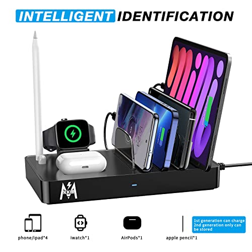 KKM 7 in 1 Charging Station for Multiple Devices, 40W Charging Dock