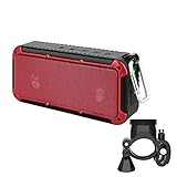 KevenAnna New Bee IP67 Waterproof Bluetooth Speakers with Led Flashlight and Motorcycle Bicycle Mount Bluetooth 4.0 Outdoor Portable Wireless Speakers Built-in Mic and NFC Compatibility