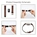 AK Fitbit Charge 2 Leather Band, Replacement Luxury Genuine Leather Band Strap for Fitbit Charge 2 (Coffee Brown)