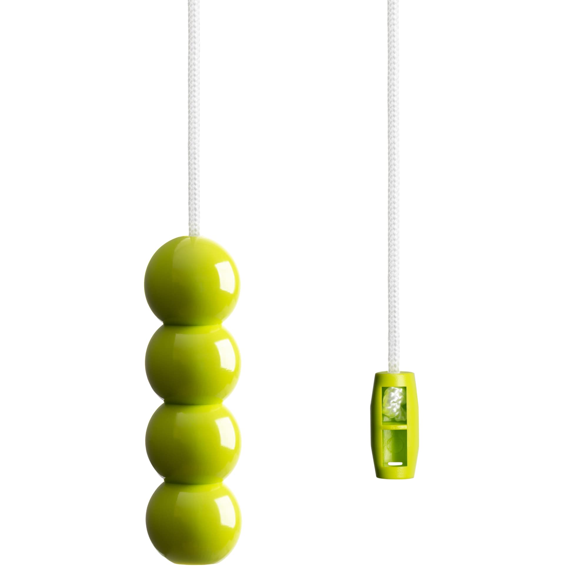 sleeklight Light Pull Cord with a Bead Style Handle in a choice of Bright and Fun Colours. With ice White Cord. (Avocado)