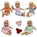 ZITA ELEMENT 5 Sets Baby Alive Doll Clothes with 2 Underpants & 2 Headbands for 14-16 Inch Dolls & American 18