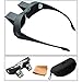 Andux Periscope Glasses Easy Lie Down on the Bed for Reading Book Bed Prism Spectacles with Case and Cloth Lr/03