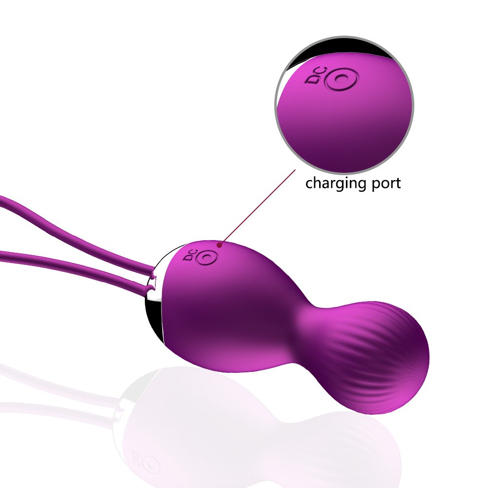 Weyes Multifunctional 7 Frequency Wireless Remote Control Vibrating Egg/Kegel Ball for Women (Purple)