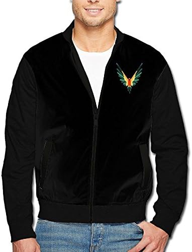 WeiGo Jack Logan Paul Maverick Logo Men's Casual Zipper Up Lightweight Jacket Coat With Pockets