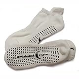 Crescent Moon Exersocks, Non-Slip Grip Socks, Medium, White, 3 Piece