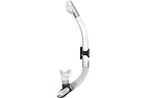 Mares Unisex Adults Ergo Dry Snorkel - Durable Lightweight Scuba Diving & Snorkeling Gear with Dry Top & Ergonomic Mouthpiece