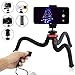 Qualmond Universal Flexible Tripod: Phone, Camera, Gopro Tripod Adapters For Iphone, DSLR, Smartphone-Sturdy,C.Bag,Lightweight, Handy Tripod Stand w/Bluetooth Remote Control-Octopus Style, Black&Red
