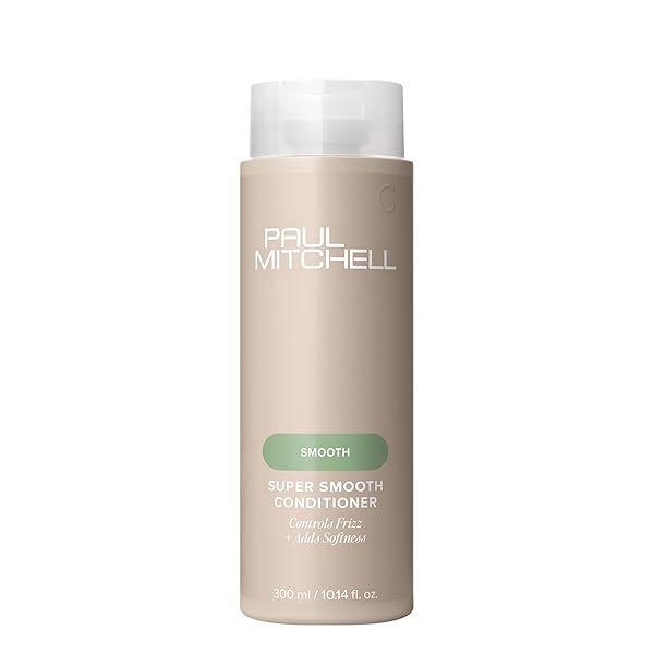 PAUL MITCHELL SUPER SMOOTH CONDITIONER, CONTROLS FRIZZ, ADDS SOFTNESS, FOR FRIZZY HAIR, 10 FL OZ