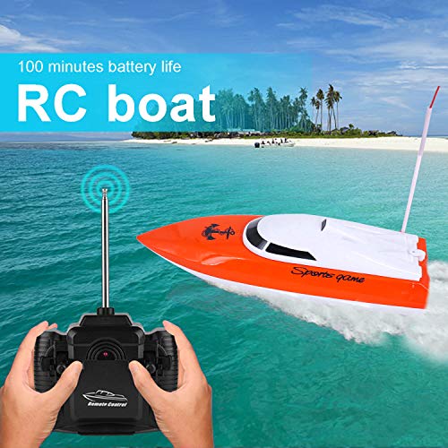 2020 Upgraded Remote Control Boat, High Speed 2.4GHz Remote Boat 180