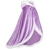 visofayo Girls Dress Up Hodded Cape Toddler Costume for Princess Cloaks