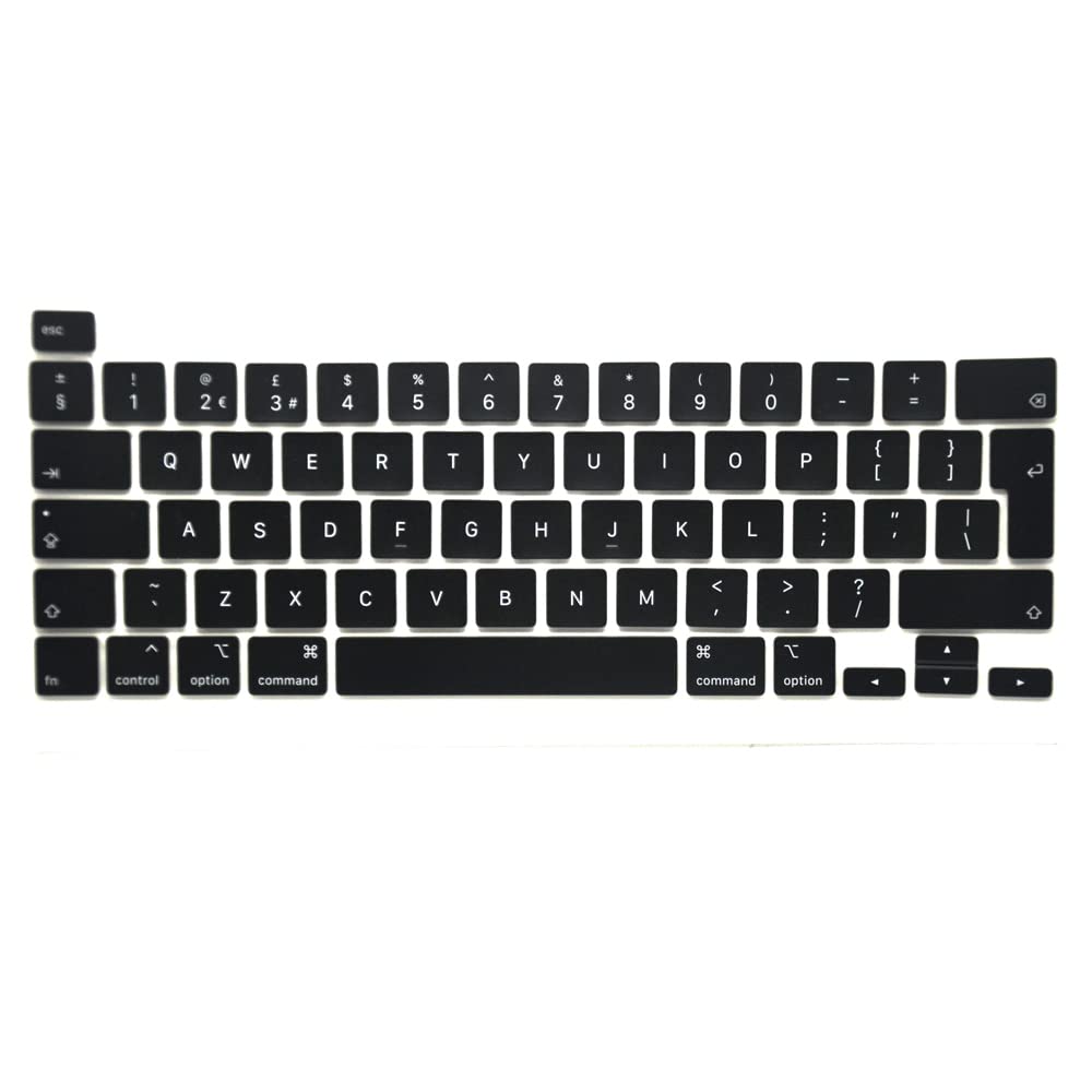 Pardarsey New Replacement Key Cap Set UK Keyboard Replacement Keycaps Keys QWERTY Compatible for MacBook Pro Retina 16''' A2141 A2289 UK Keyboard keys