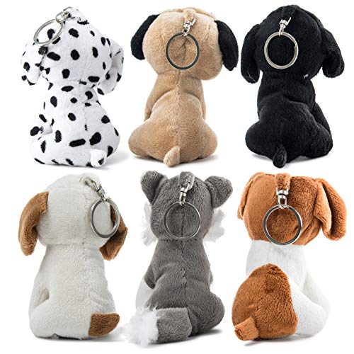 Prextex Puppies Plush Toys Small Dog Stuffed Animals Bulk Set of 6