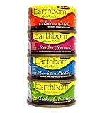 Earthborn Holistic Wet Cat Food Variety Pack - 4 Flavors (Catalina Catch, Harbor Harvest, Chicken Catcciatori, and Monterey Medley) - 3 Ounces Each (12 Total Cans)