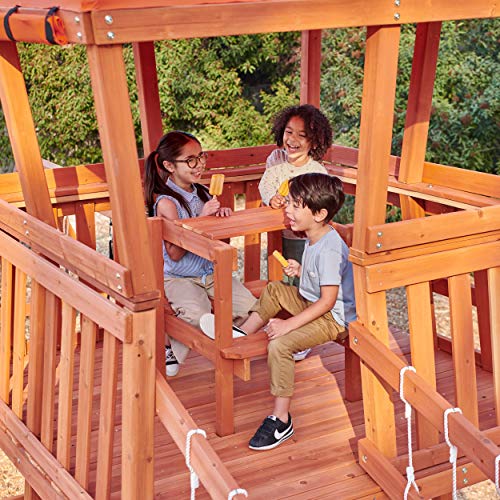 Little Tikes Grizzly Grotto Wooden Swing Set and Outdoor Playhouse