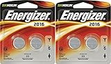 Energizer 2016 3V Lithium Button Cell Battery Original Retail Pack, 2x2 Packs Total of 4 Batteries