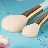 amoore 8 Pcs Makeup Brush Makeup Brushes with Case Makeup Brush set Foundation Brush Powder Brush (8 Pcs, Mint Green)