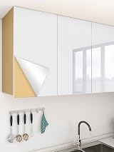 Assnit Self Adhesive Wallpaper White Glossy Glitter 30cm x 3m Peel & Stick view 3