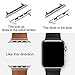 NEWON [Spring Bar Watch Strap Connector Adapter Compatible with Apple Watch Band 42/44/45/49 24mm Silver