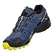 Salomon Men's Speedcross 4 GTX Trail Runner, Slate Blue/Blue Depth/Corona Yellow, 9 D US