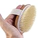 Tinksky Body Brush Premium Natural Boar Bristle Scrubbing Brush Long Handle with Detachable Head for Exfoliating Reduce Cellulite