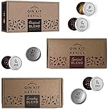 The Homemade Gin Kit Cocktail Refills - Includes Original Blend Gin Kit Refill, Smoky Blend Gin Kit Refill, and Spicy Blend Gin Kit Refill - Enough to Make 6 Batches