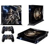 Skins for PS4 Controller - Decals for Playstation 4 Games - Stickers Cover for PS4 Console Sony Playstation Four Accessories PS4 Faceplate with Dualshock 4 Two Controllers Skin - Grim Reaper