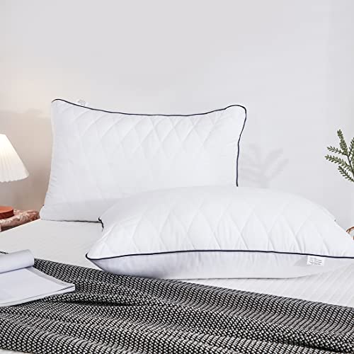 Standard Size Bed Pillows for Sleeping, Cooling Pillows Set of 2 Soft Down Alternative Hotel
