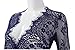 Saslax Women's Deep V-Neck Long Sleeve Lace See-through Wedding Maxi Dress,Blue,X-Large