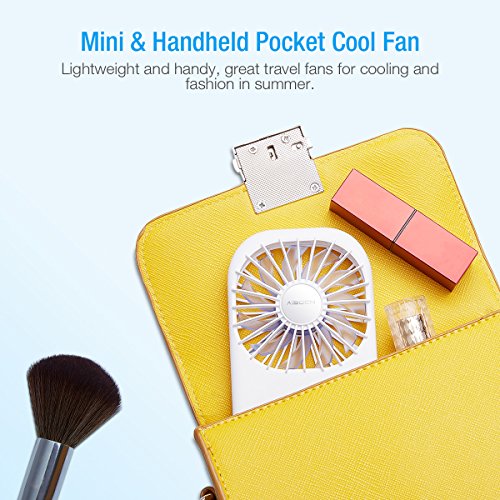 Aibocn Handheld Mini Fan Portable Cooling Fan Personal 3500mAh USB Rechargeable Fan for Travel, Camping and Outdoor Activities - Thumbnail 4