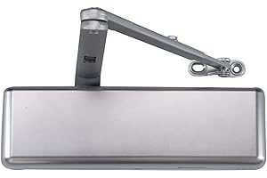 LYNN HARDWARE LYNN COMMERCIAL DOOR CLOSERS Extra Heavy Duty #9016 Automatic Door Closer, Surface-Mounted Auto Door Closer, Size 1-6 Commercial Door Closer Heavy Duty for Heavy Traffic Areas, Aluminum