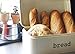 Bread Box for Kitchen Counter - Stainless Steel Bread Bin, Dry Food Storage Container for Loaves, Pastries, Toast and More - Retro Vintage Design, Cream, 16.75 x 9 x 6.5 Inches