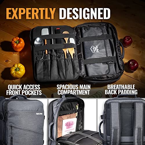 Chef Knife Bag Backpack Set with Knife Roll Knife Case with 40