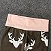 Leegor Baby Christmas Set Girl Romper Deer Prints Bodysuit+Pants Hairband Clothes (6M) White